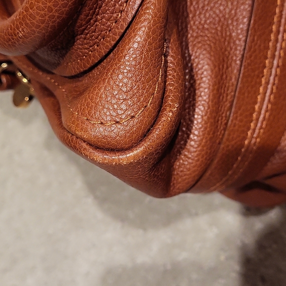 CHLOE Marcie medium leather satchel in rust - Picture 10 of 16
